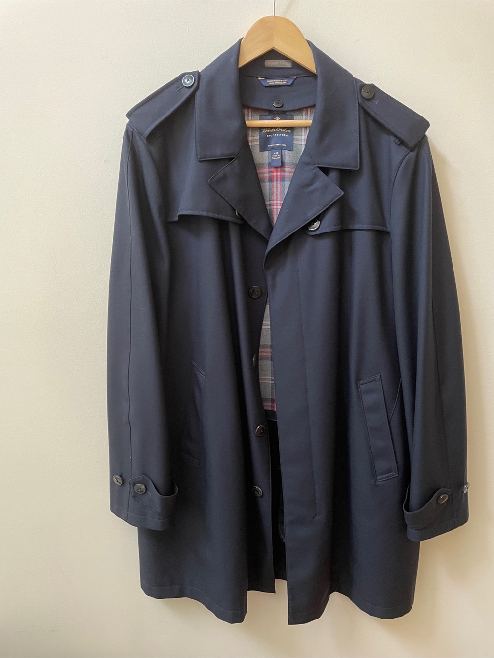 Brooks Brothers 100% Wool Brooksstorm Navy Men's Coat